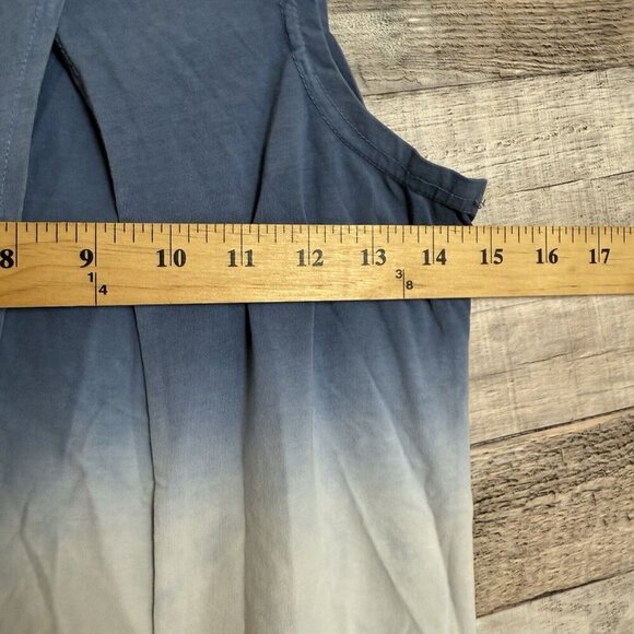 Jed North Womens Keyhole Back with Tie Tank Top Gym Blue Tie Dye Small - Picture 6 of 7